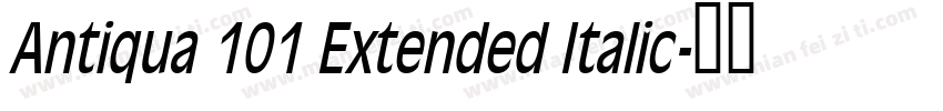 Antiqua 101 Extended Italic字体转换